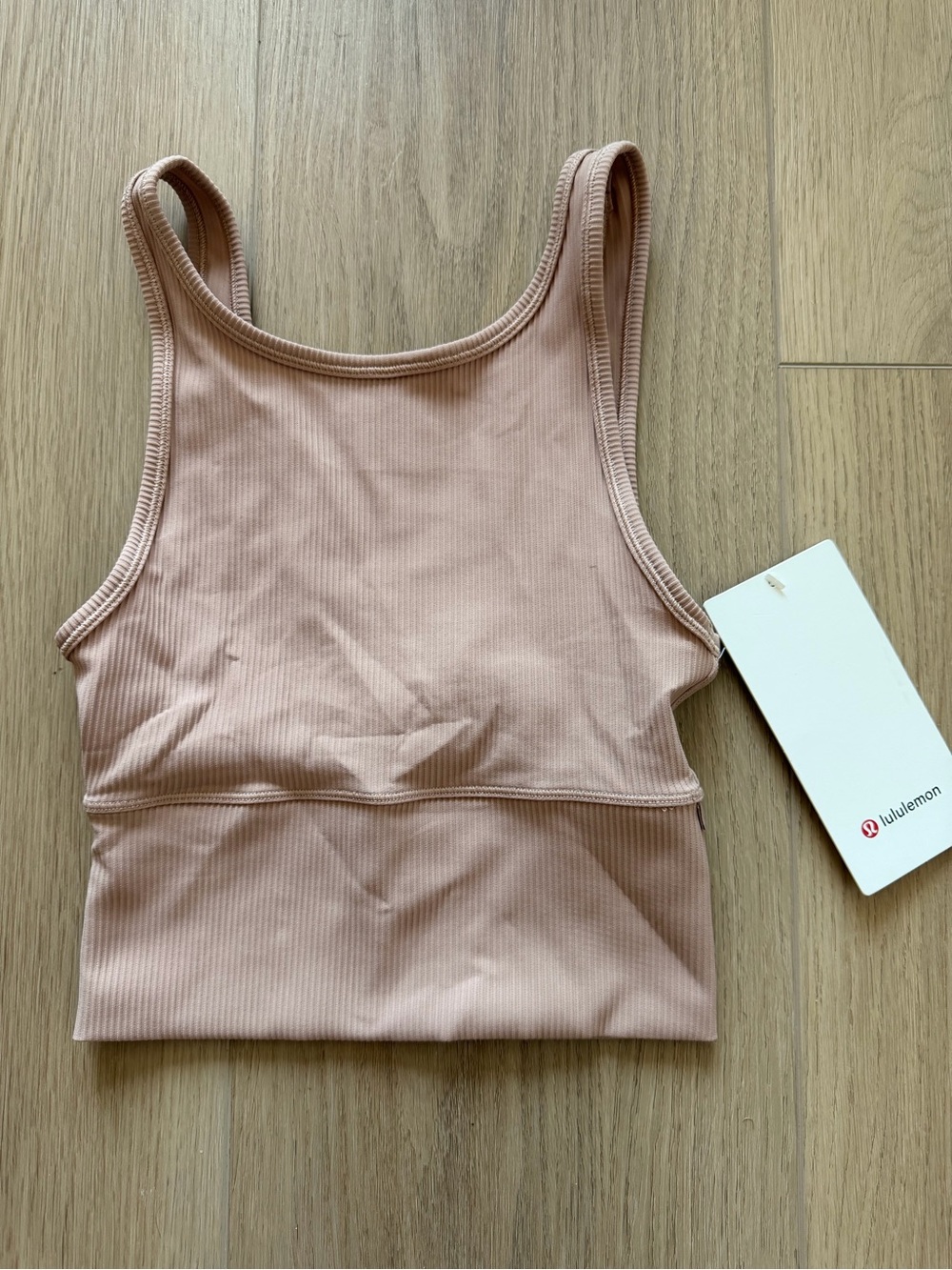 Lululemon Power Pivot Ribbed Tank Top - Pink Clay - Size 0 - NWT